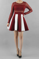 Stand out burgundy fashion dress