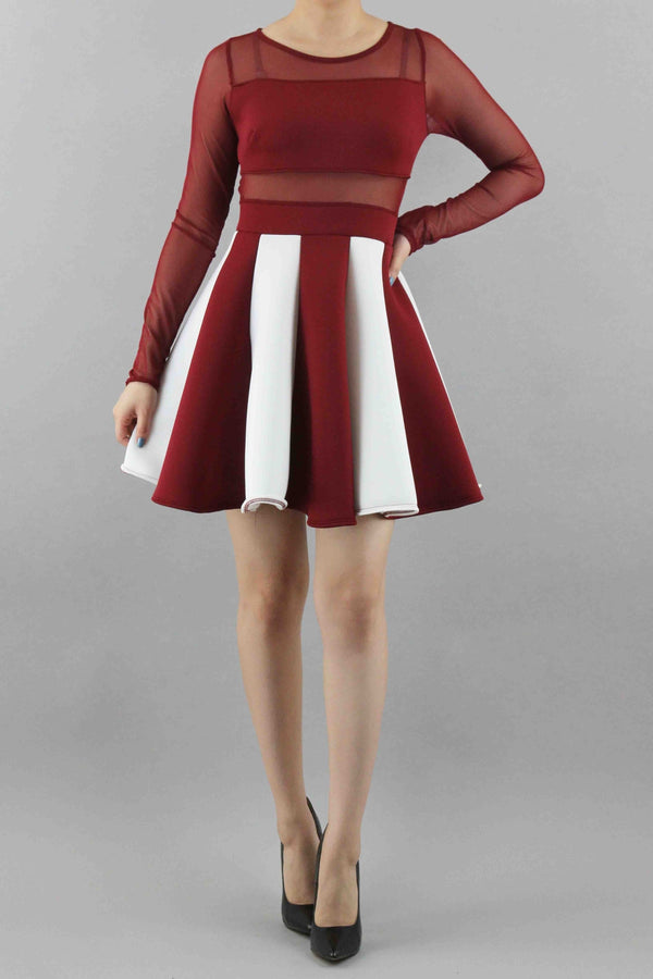 Stand out burgundy fashion dress