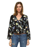 Floral Print Top with Open Back