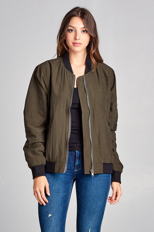 Classic Fit Bomber Jacket