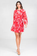 Mini Floral Flying Tomato Dress - Red