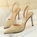 Sling Back Sandals with Pointed Toe