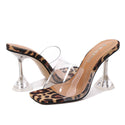 Leopard Base Clear PVC Sandals