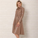 Vintage Pu Leather A-Line Dress