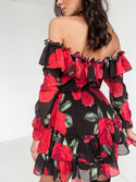 Off the Shoulder Ruffle Dress