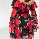 Off the Shoulder Ruffle Dress