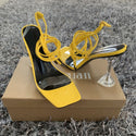 Yellow Sexy Strap Sandals