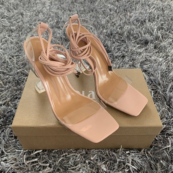 Yellow Sexy Strap Sandals