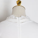 Fashion V Neck White Lace Dress