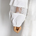 Fashion V Neck White Lace Dress