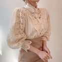 Elegant Lace Flower Blouse