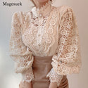 Elegant Lace Flower Blouse