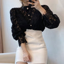 Elegant Lace Flower Blouse