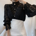 Elegant Lace Flower Blouse