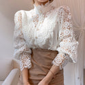 Elegant Lace Flower Blouse