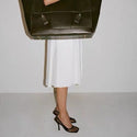 Designer Inspired Custom Leather Mesh Square Pumps