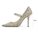 Women White Pearl Bridal Heels