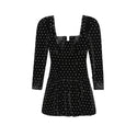 Velvet Mini Black Dress