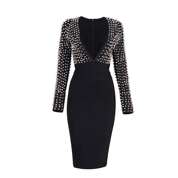 Long Sleeve Bodycon Bandage Dress | Elevateboutiqueshop.com Long Sleeve Bodycon Bandage Dress | Elevateboutiqueshop.com