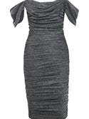 Bandage Grey women Evening Party Nigh Elegant Midi Dress