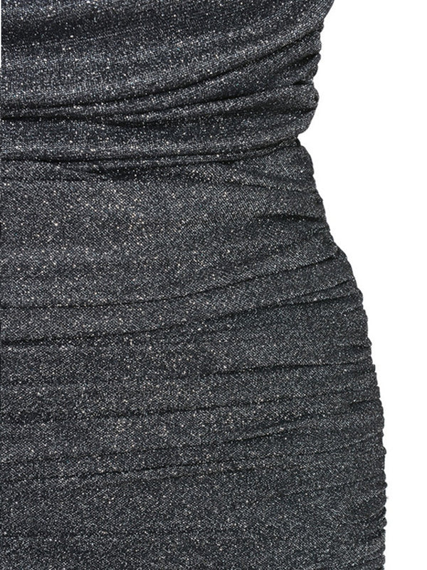 Bandage Grey women Evening Party Nigh Elegant Midi Dress