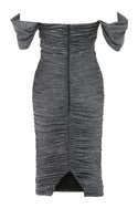Bandage Grey women Evening Party Nigh Elegant Midi Dress
