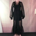 Black Summer Sheer 3 Piece Sexy Maxi Dress