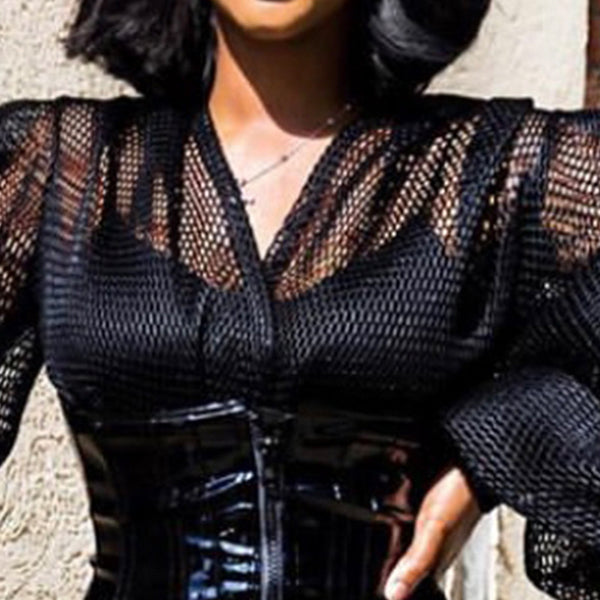 Black Summer Sheer 3 Piece Sexy Maxi Dress