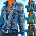 Women's Vintage Blouses Long-Sleeve Shirt